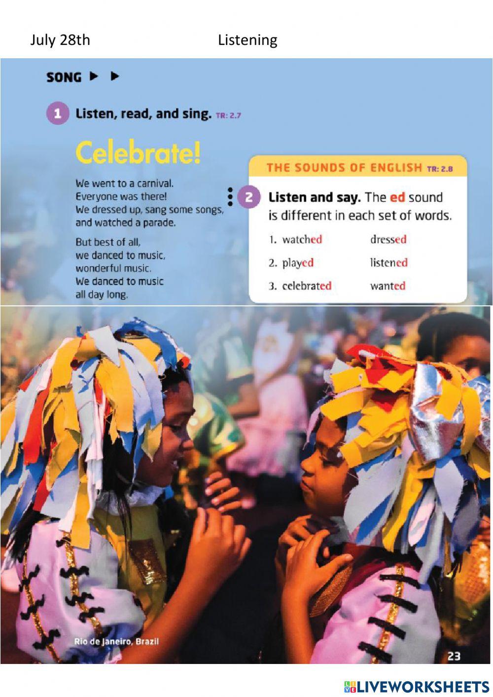 July 28th: Listening