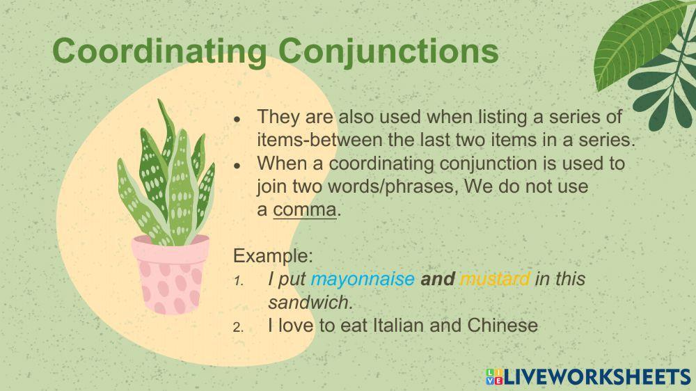 Coordinating Conjunction