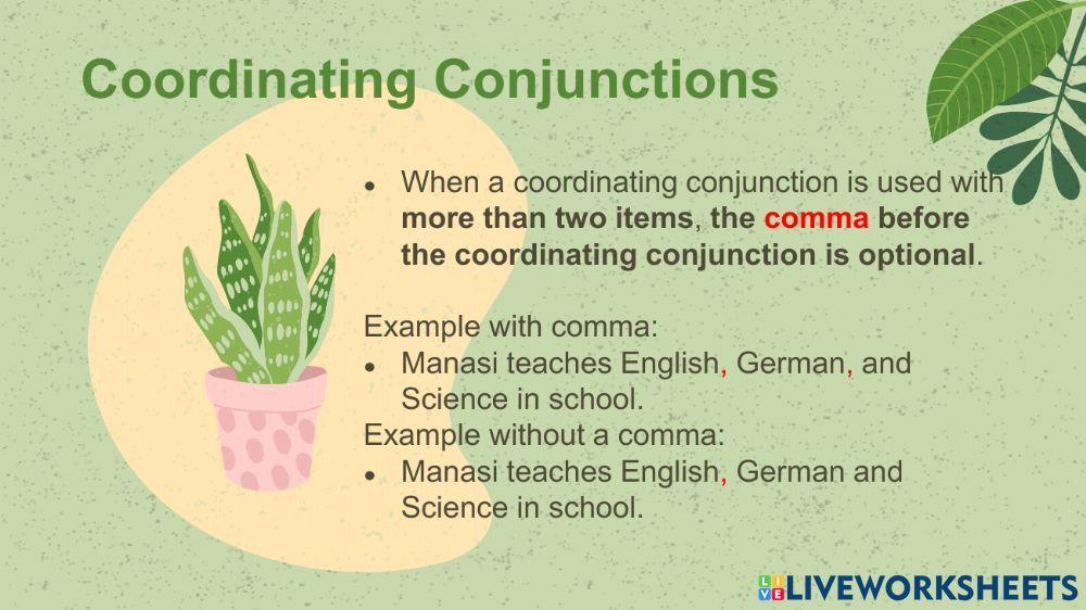 Coordinating Conjunction
