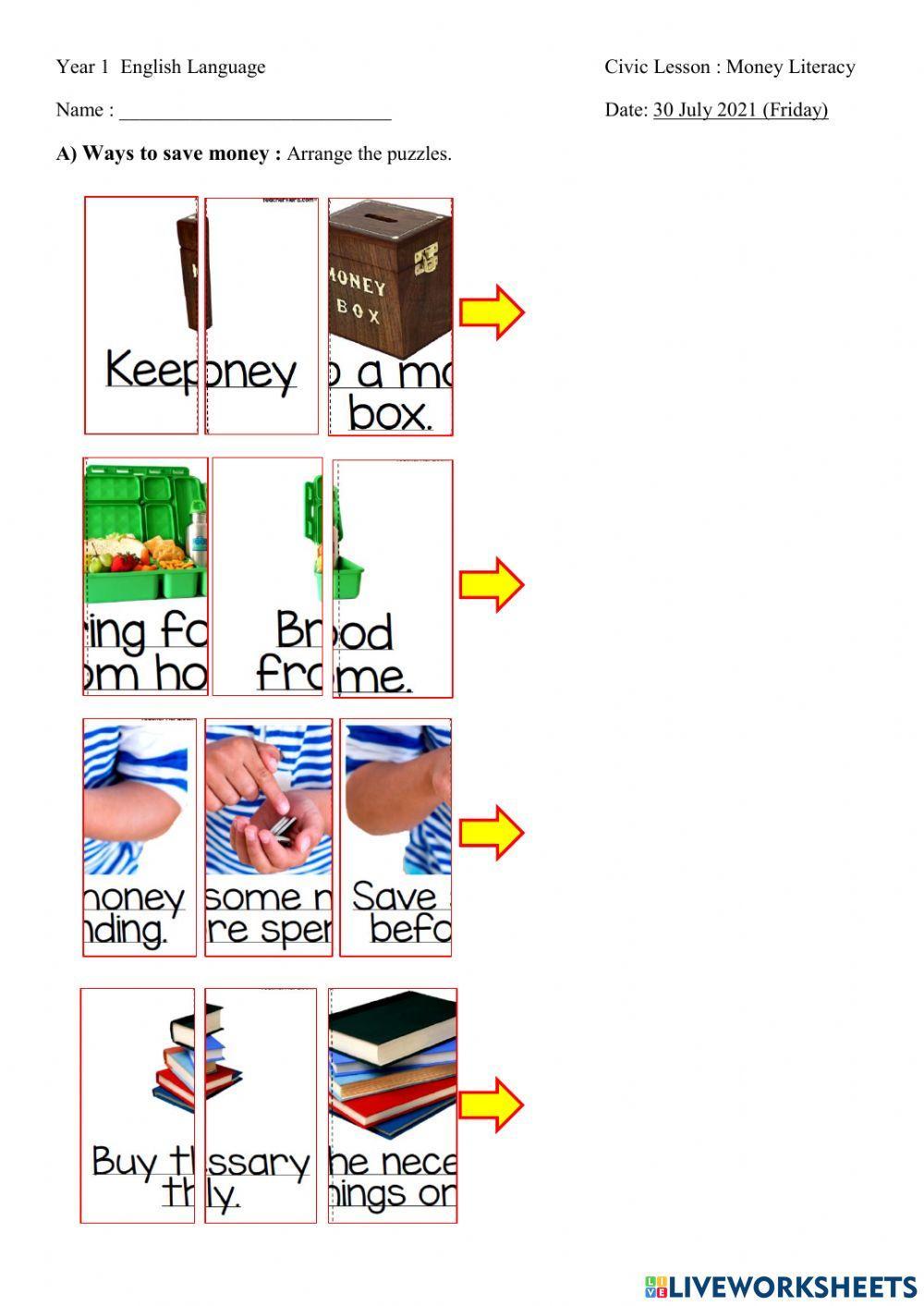 Civic lesson - Money Literacy