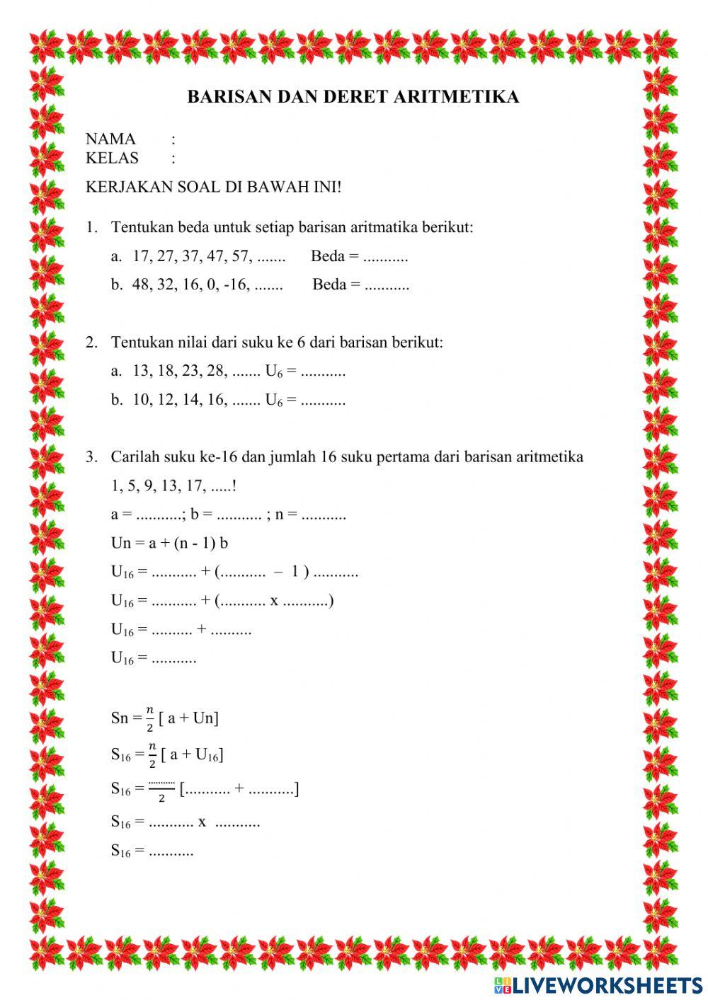 Barisan Dan Deret Aritmetika