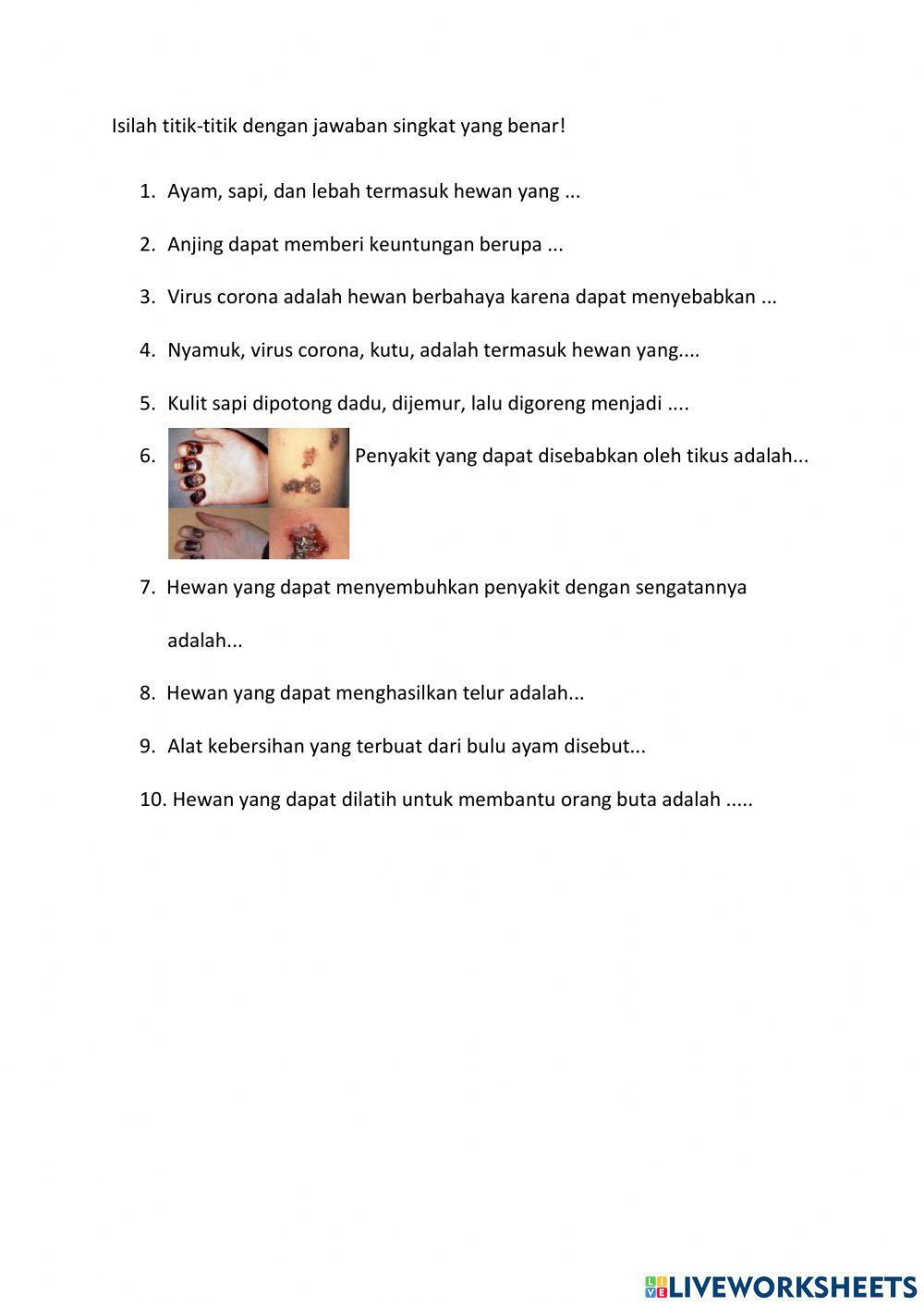 Kuis Reflektif Hewan Menguntungkan dan Hewan Merugikan Kamis, 29 Juli 2021