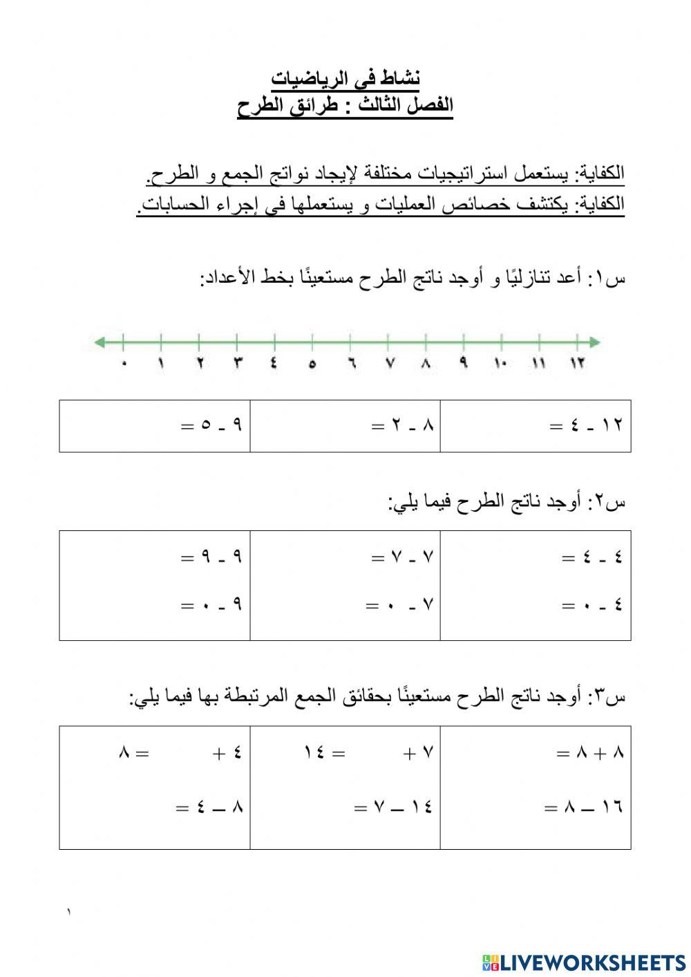 الفصل الثالث: طرائق الطرح