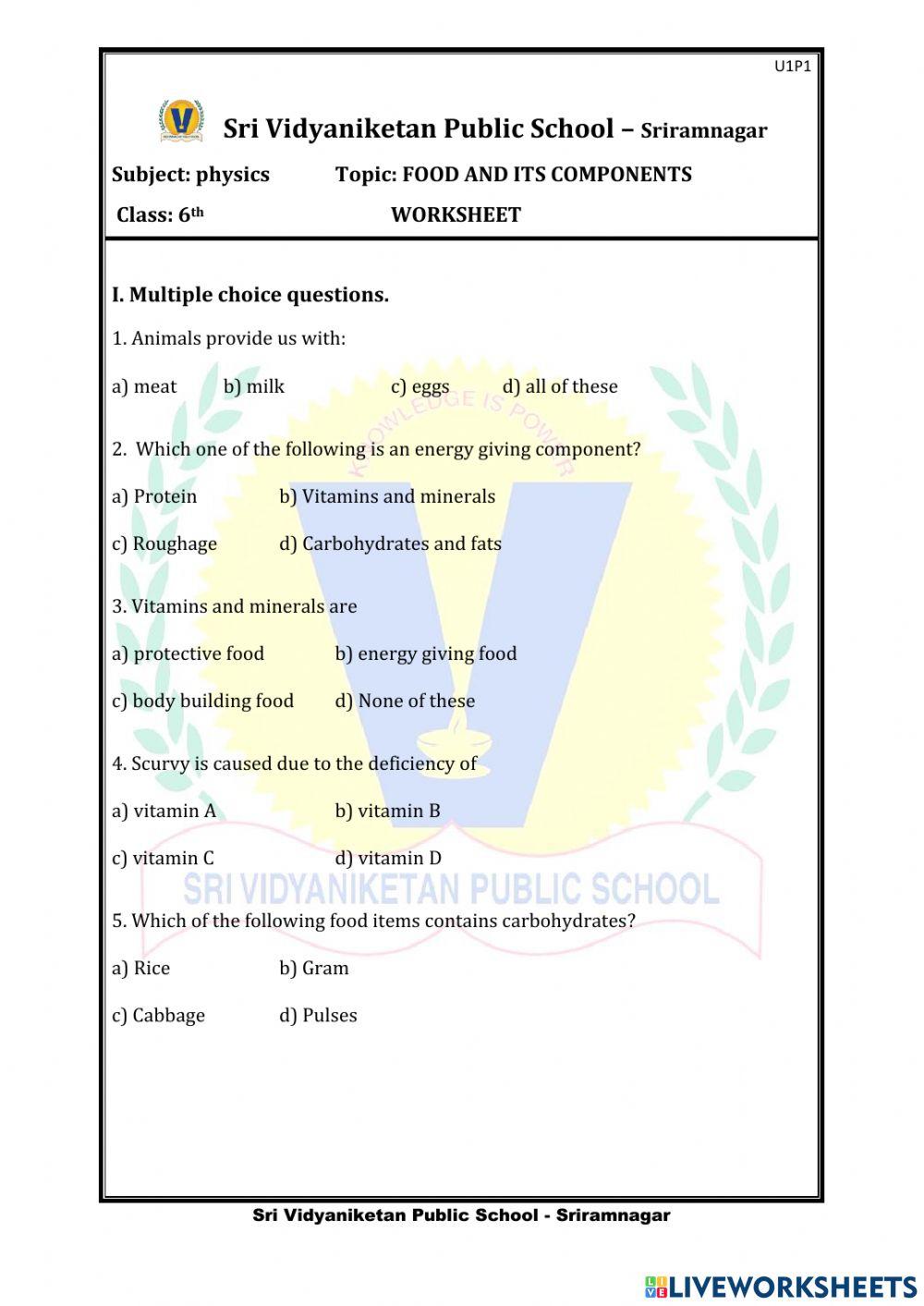 Food and its components