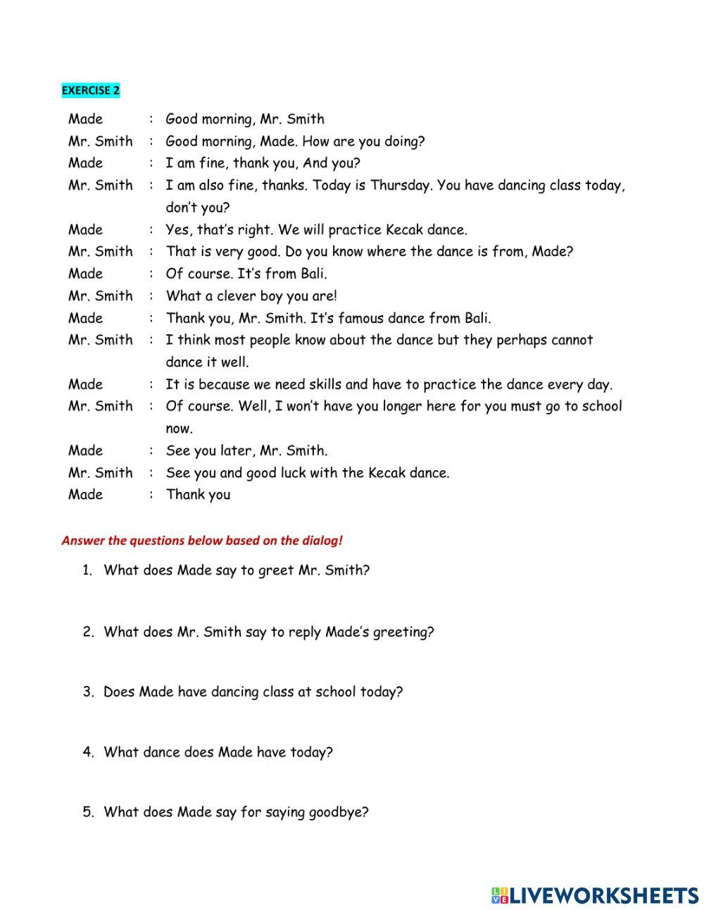 Greeting and leavetaking 2