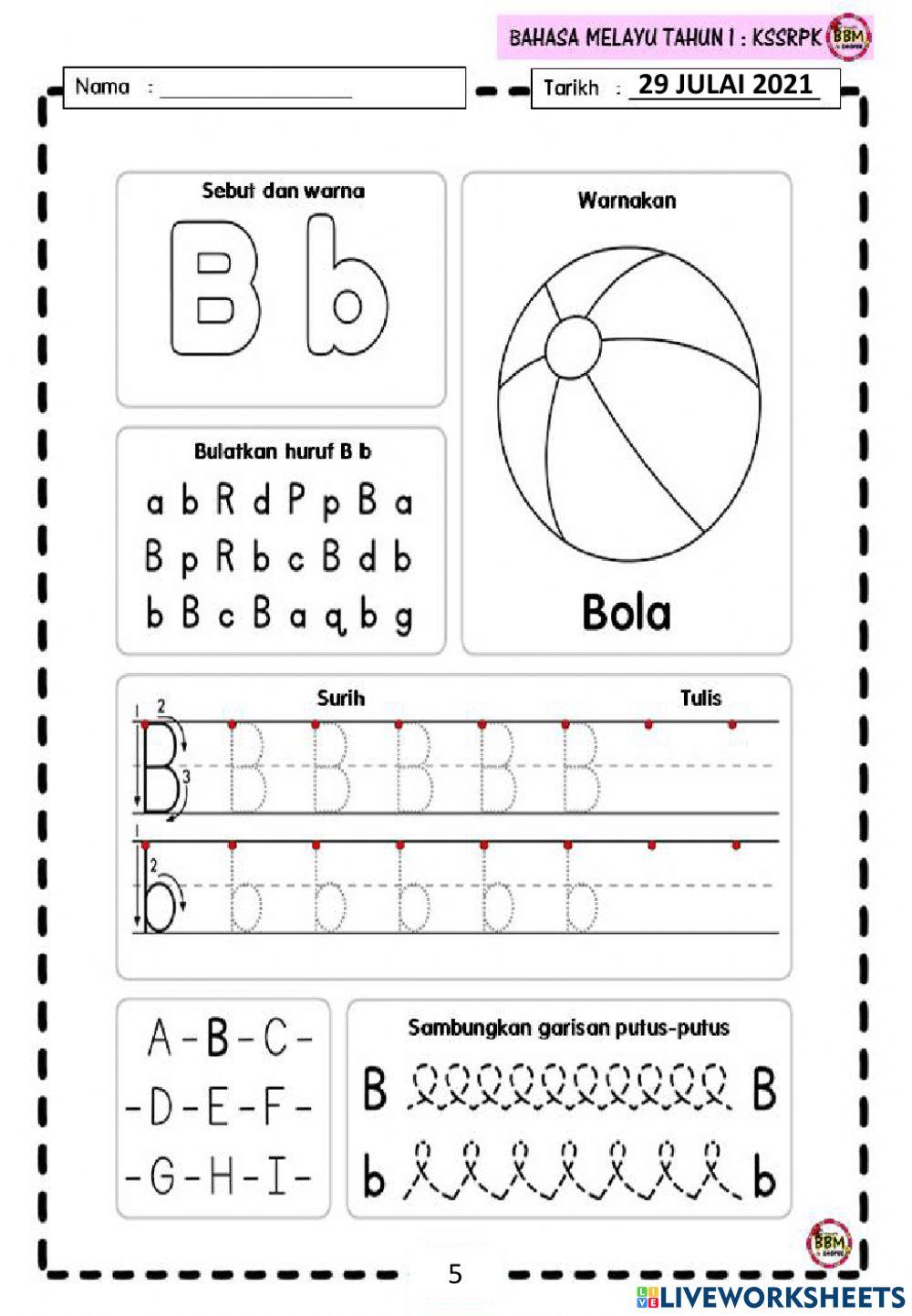 1205992 | Huruf | sfsn74 | LiveWorksheets