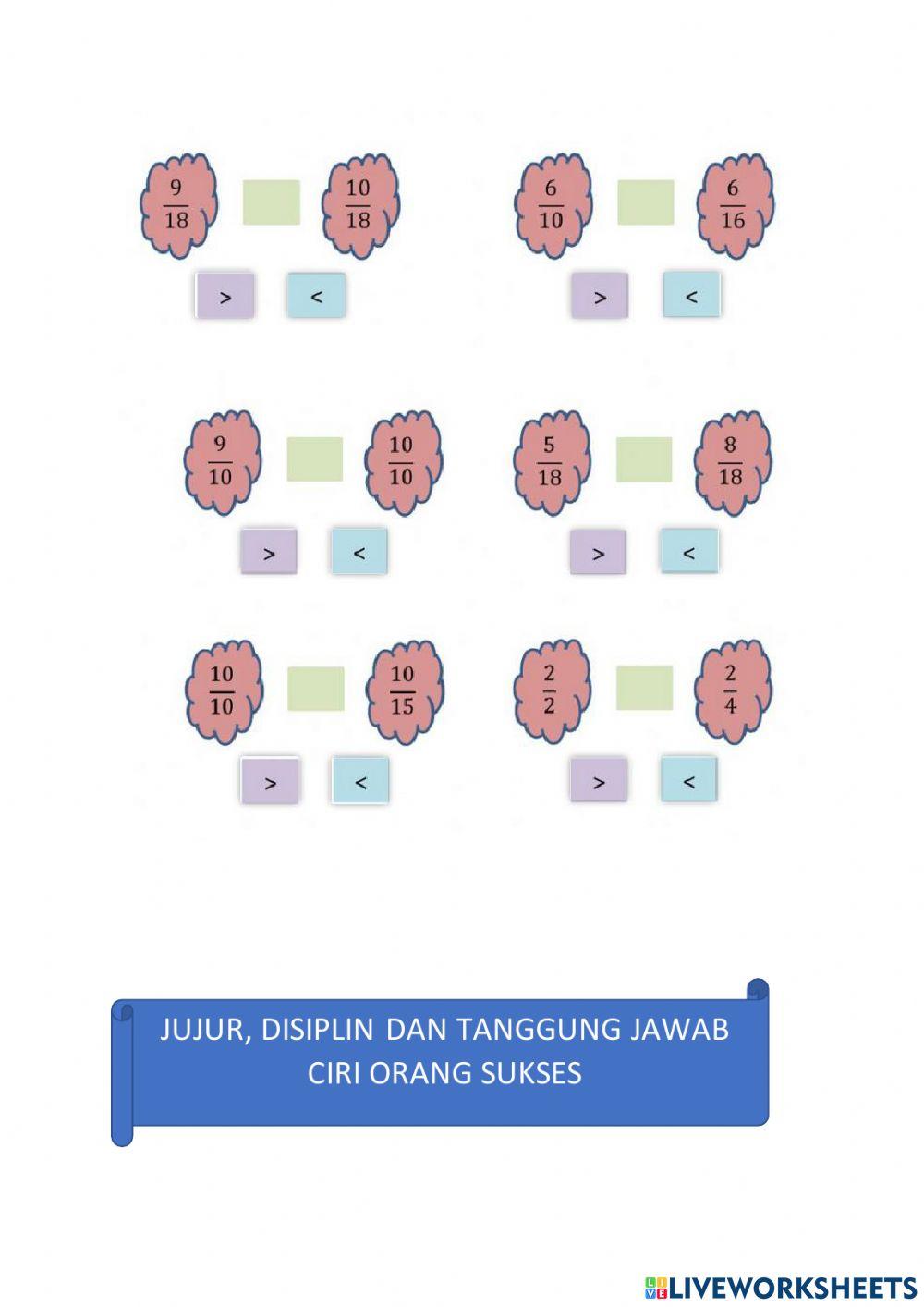 Lkpd perbandingan pecahan