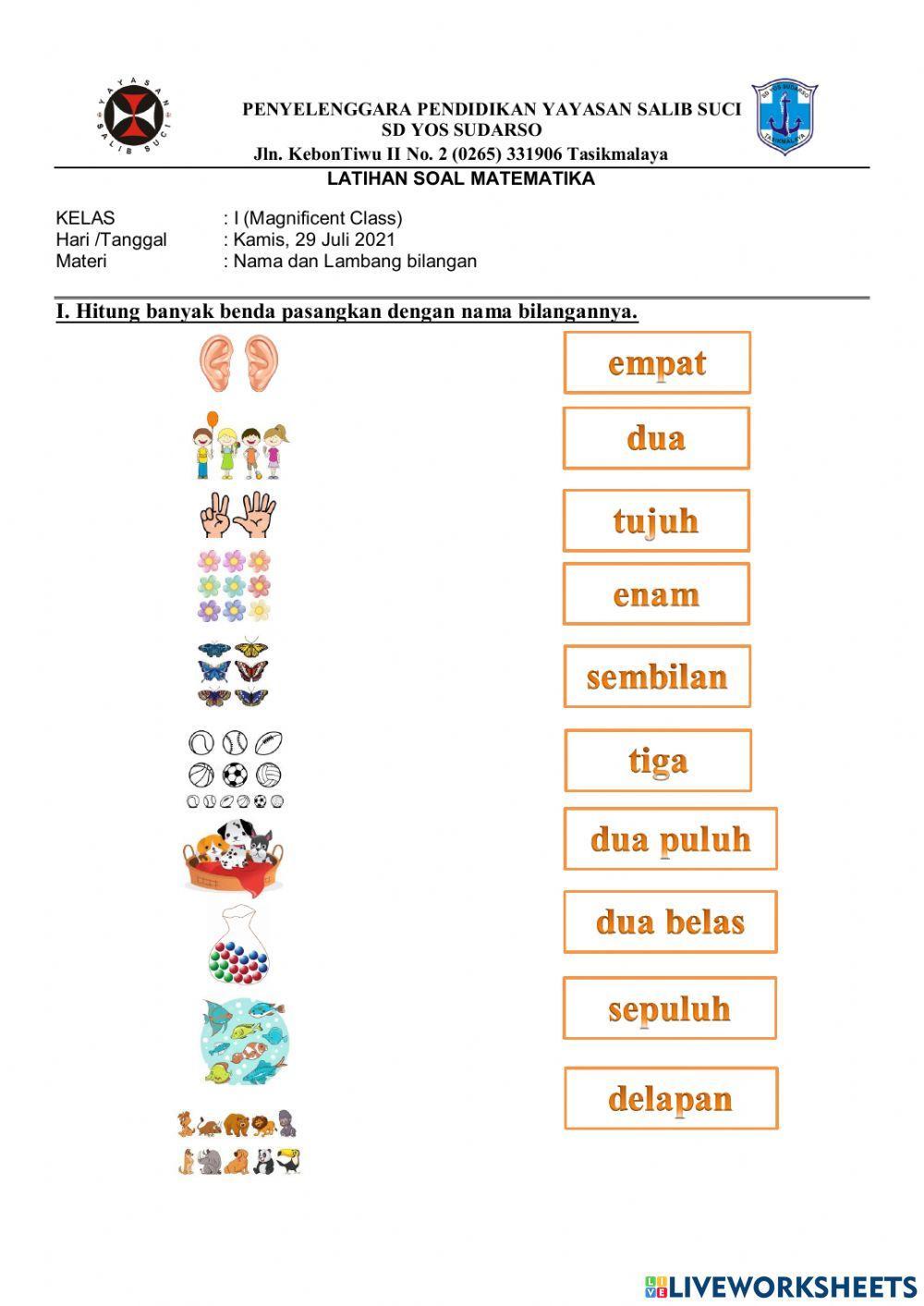 Matematika nama dan Lambang Bilangan