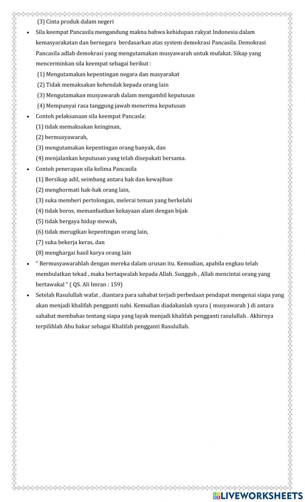 LKP PPKn Nilai-nilai Pancasila