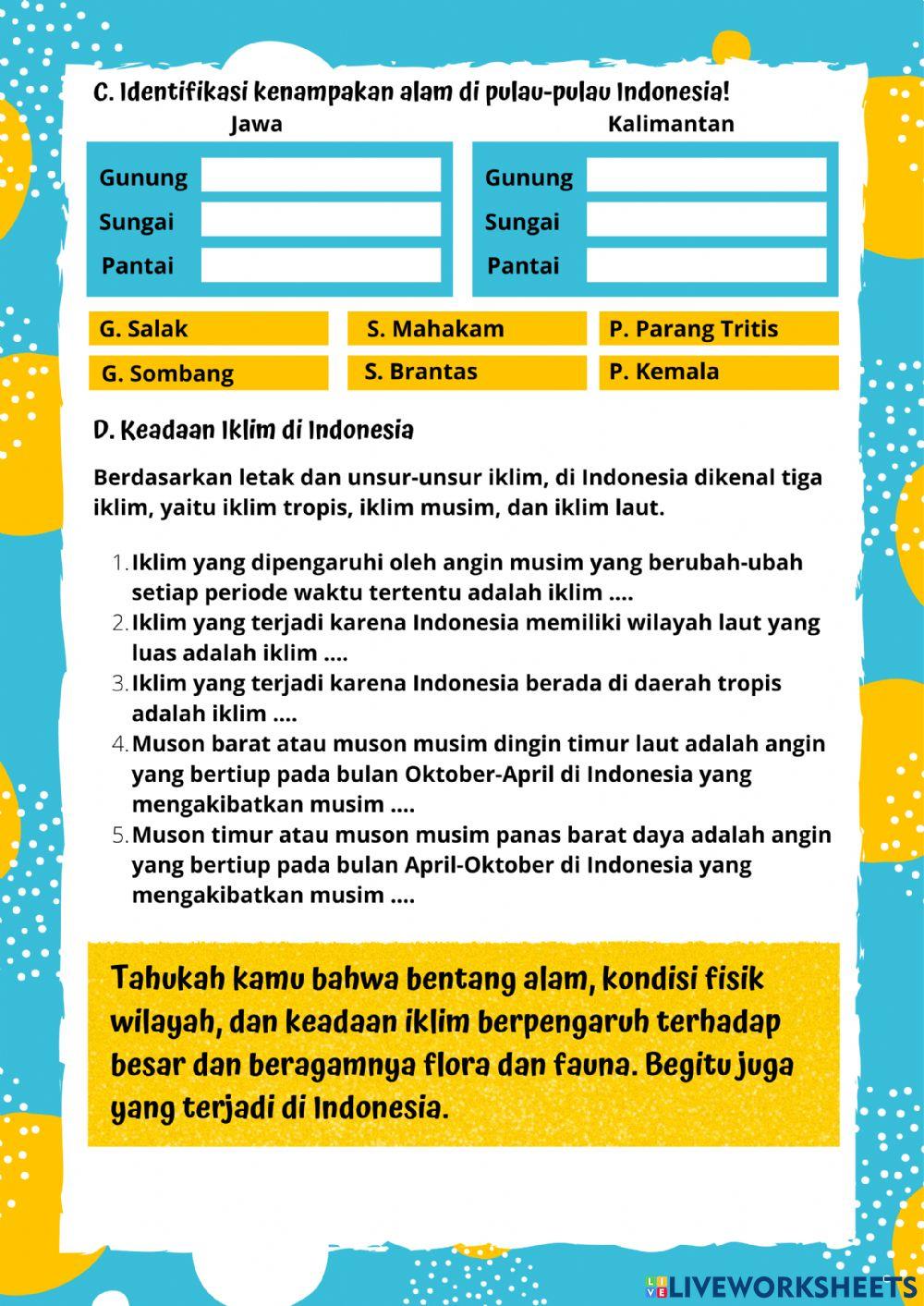 Kenampakan Alam Indonesia