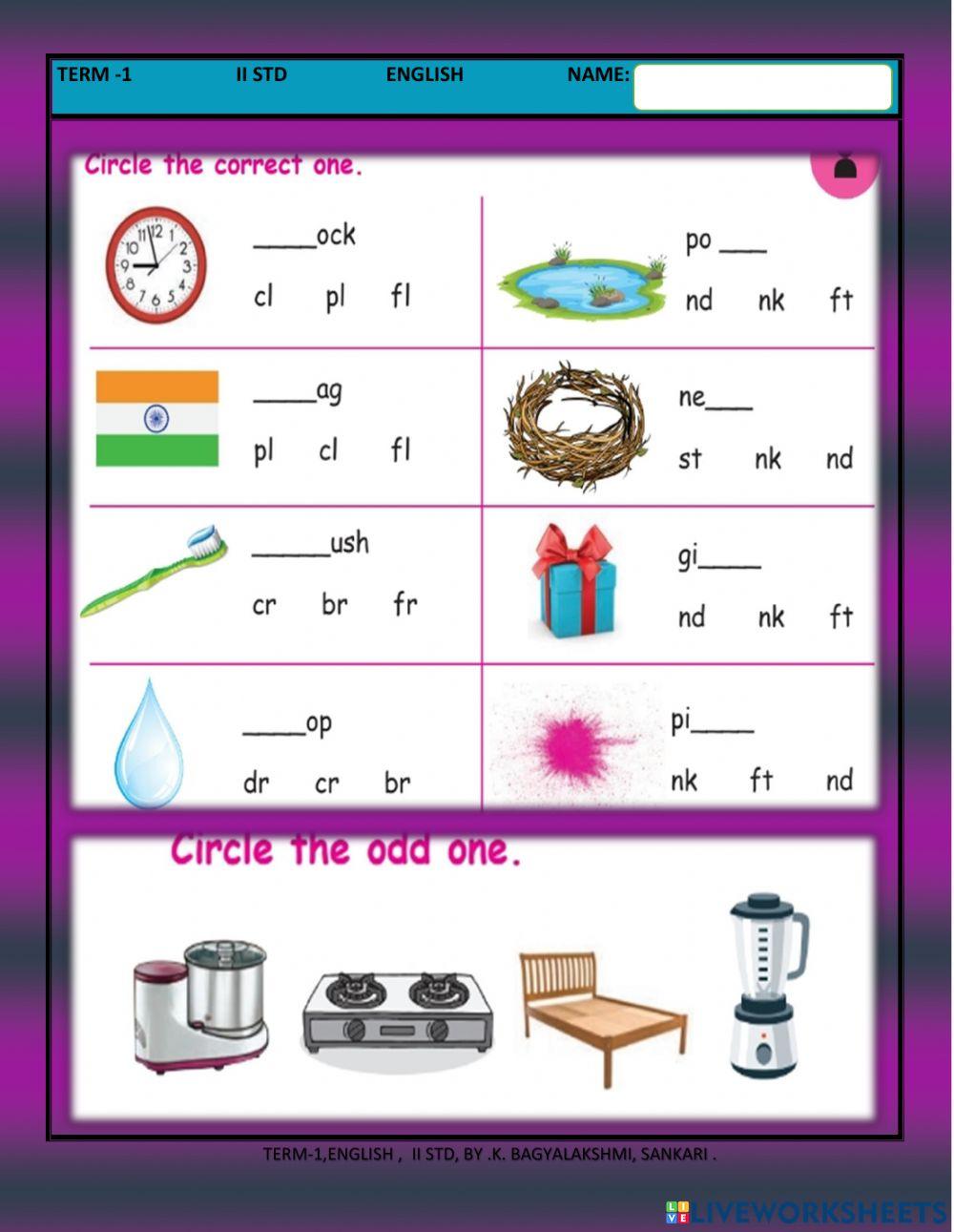 English II std activity Live Worksheets