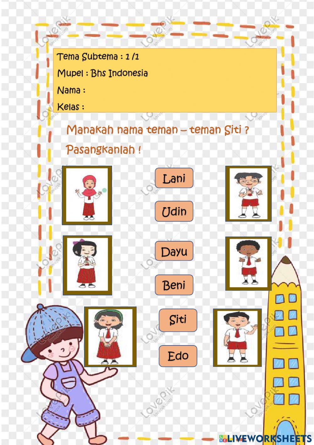 Latihan tema 1 subtema 1