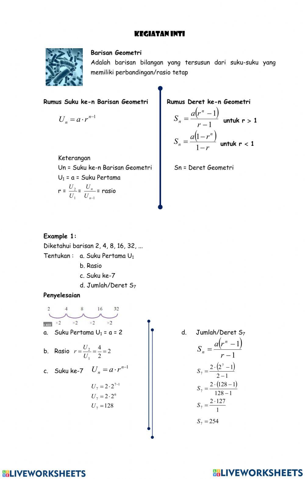 Barisan dan Deret Geometri