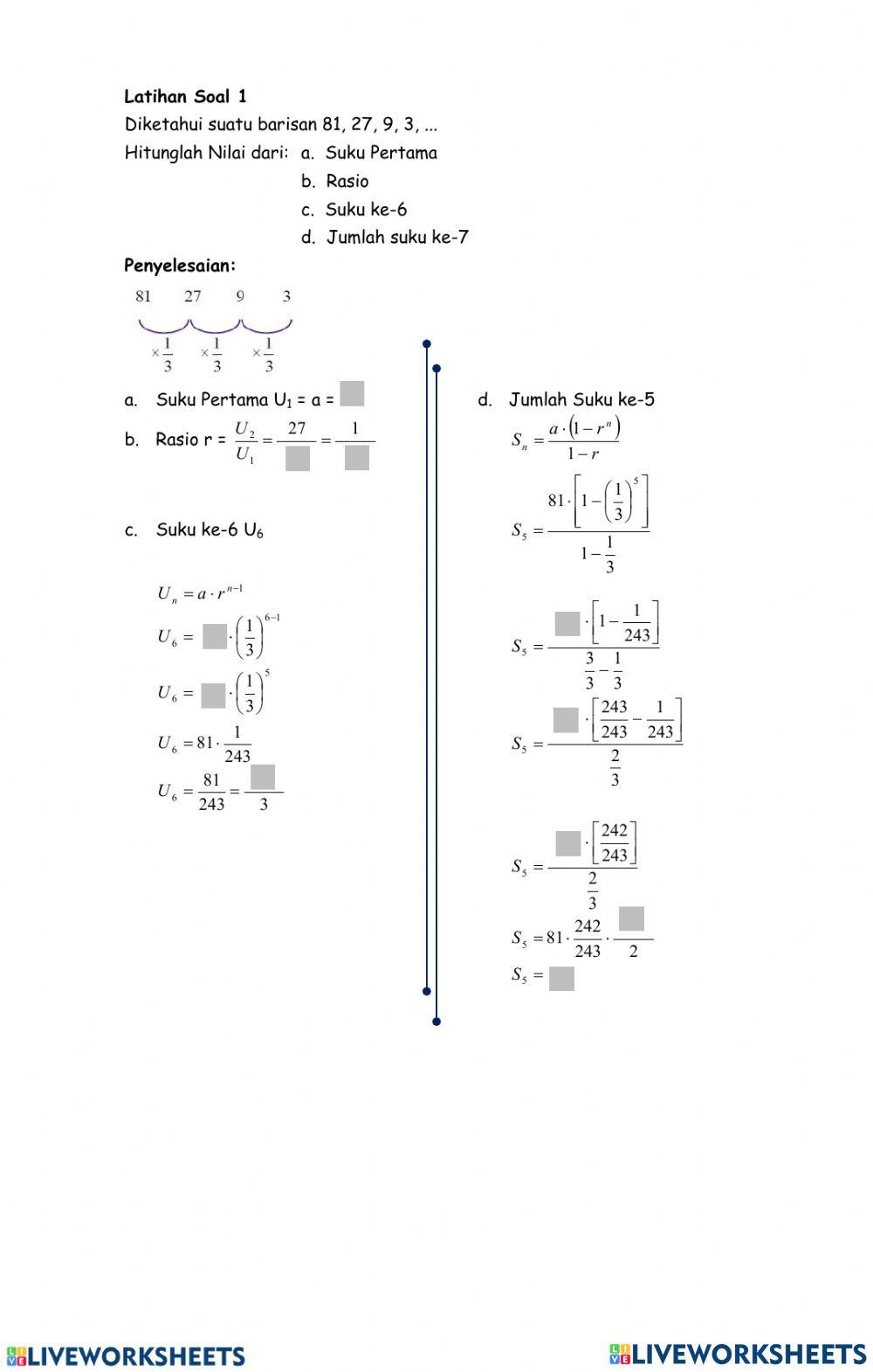 Barisan dan Deret Geometri