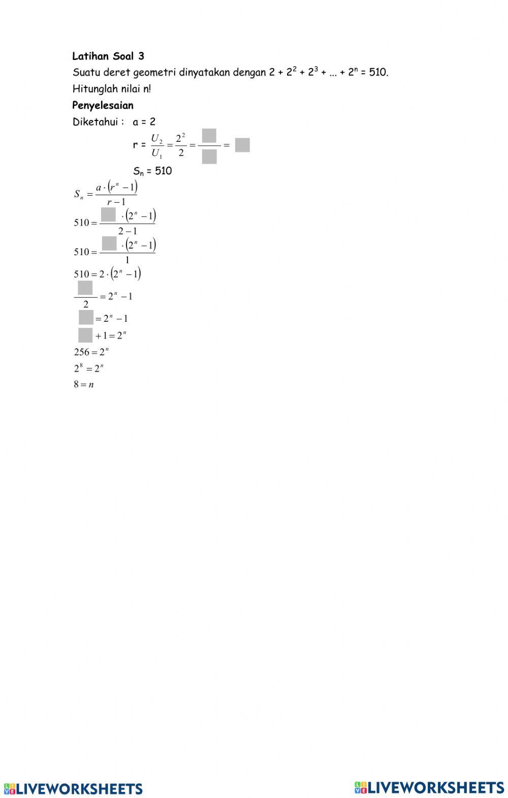 Barisan dan Deret Geometri