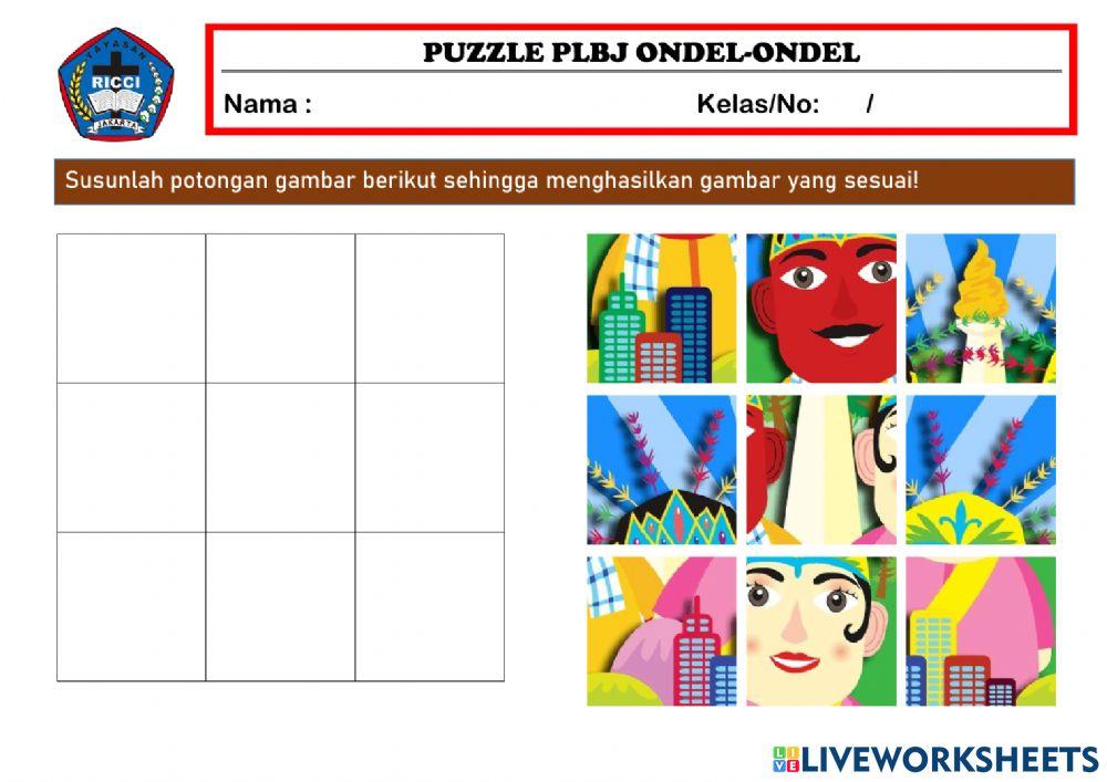 Puzzle Ondel-Ondel Kelas 3