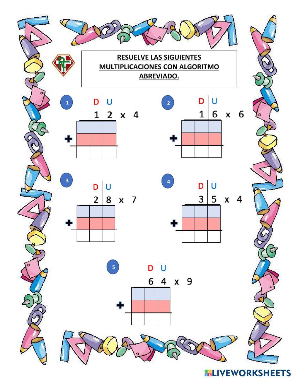 Algoritmo abreviado de multiplicación