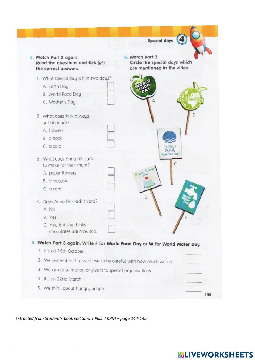 Year 4: Celebrations - Revision