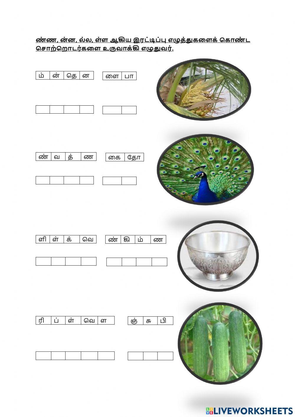 இரட்டிப்பு எழுத்துகளைக் கொண்ட சொற்றொடர்களை கண்டுப் பிடி