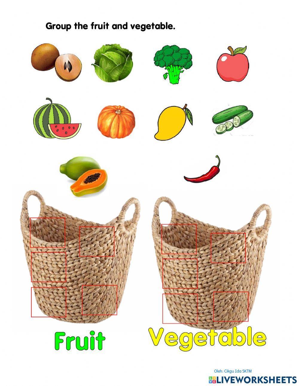 Grouping Vegitables and Fruits