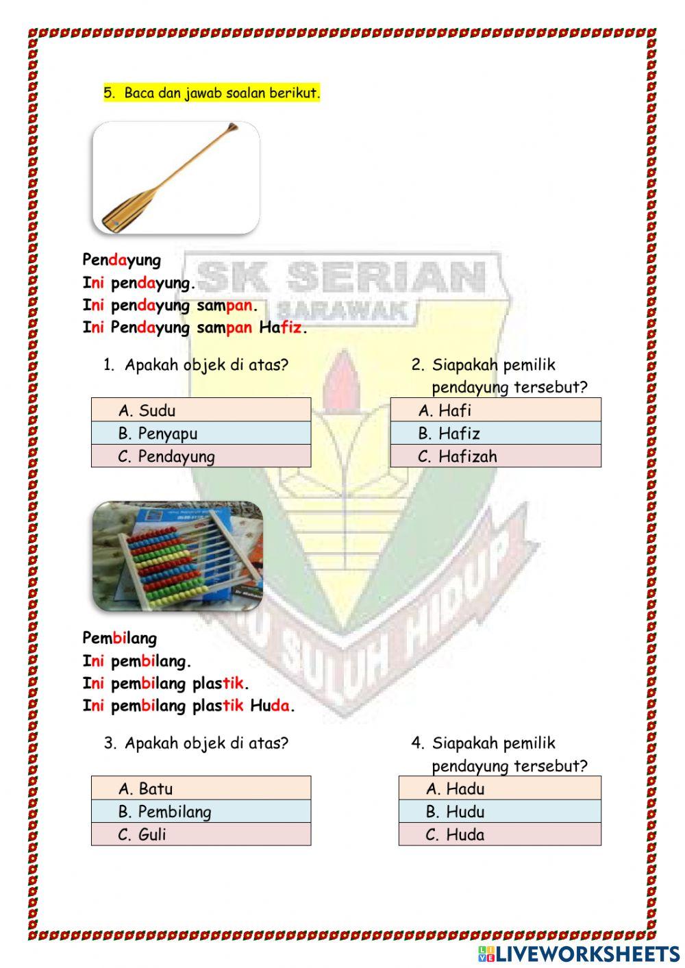 Kemahiran 26 Perkataan KVK+KV+KVKK