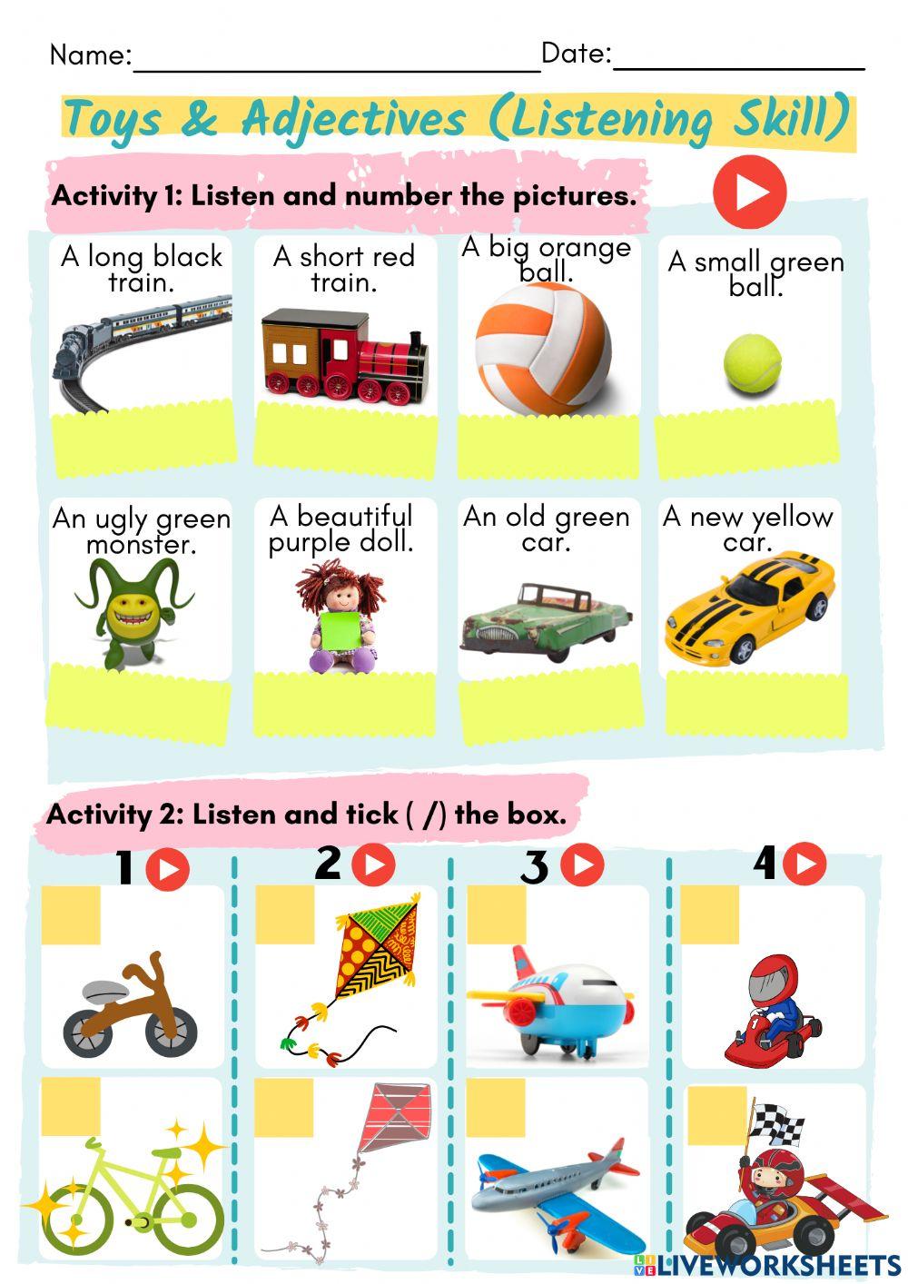 Toys - Adjectives (Listening Skill)