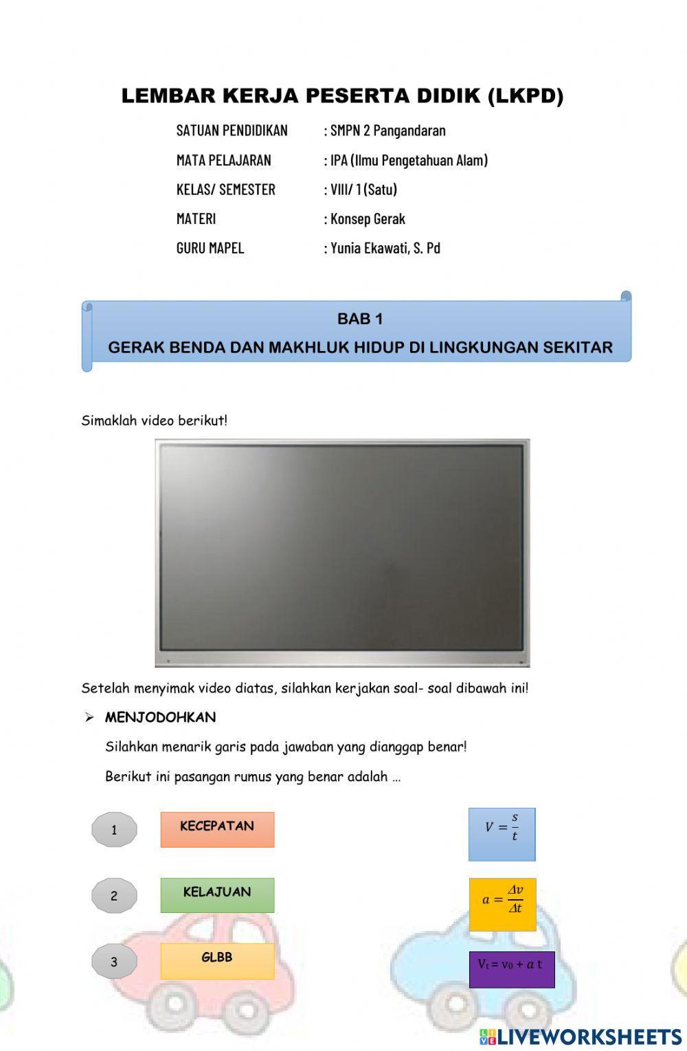 IPA Kelas 8 Pertemuan ke 1