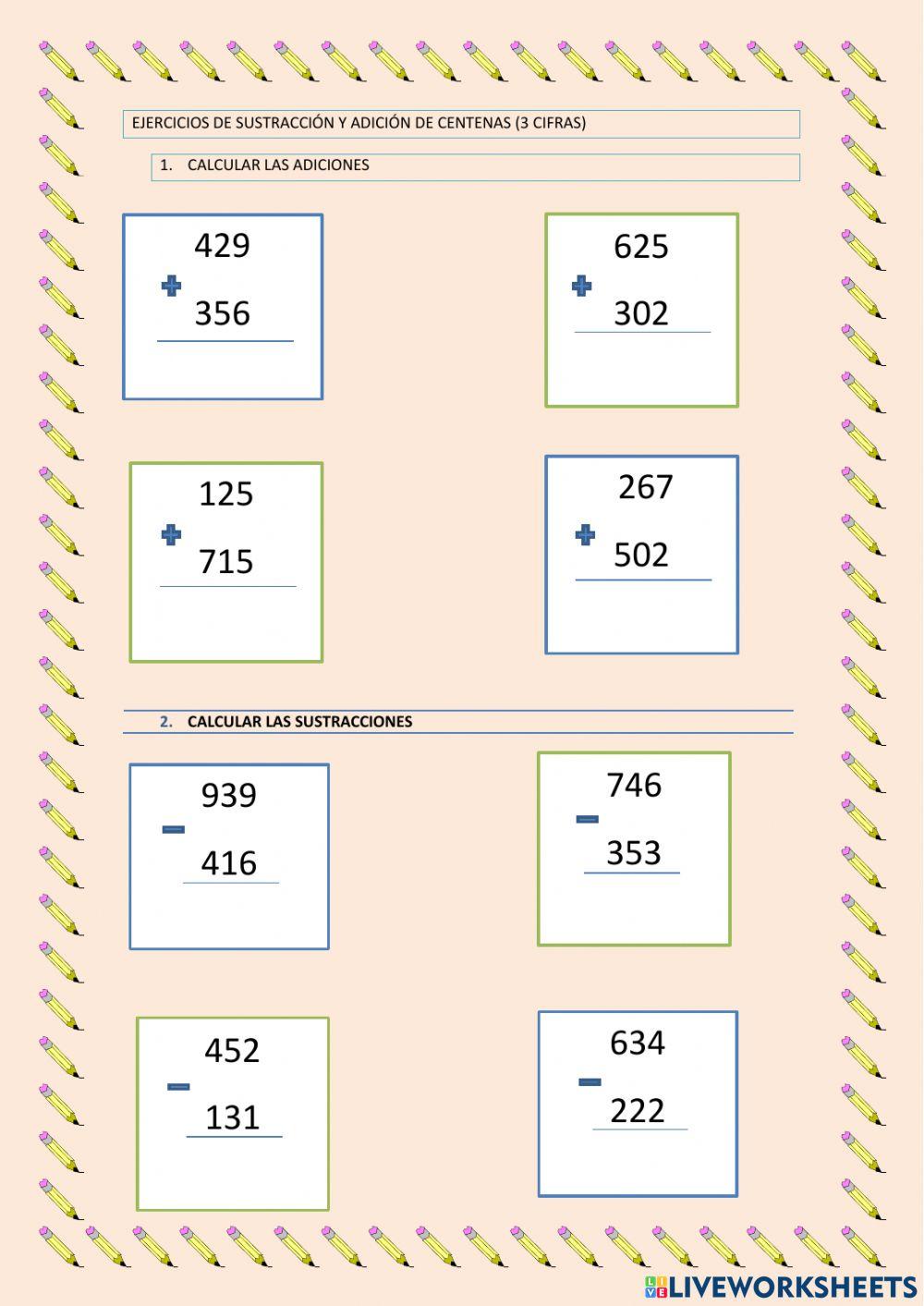 Adición y sustracción