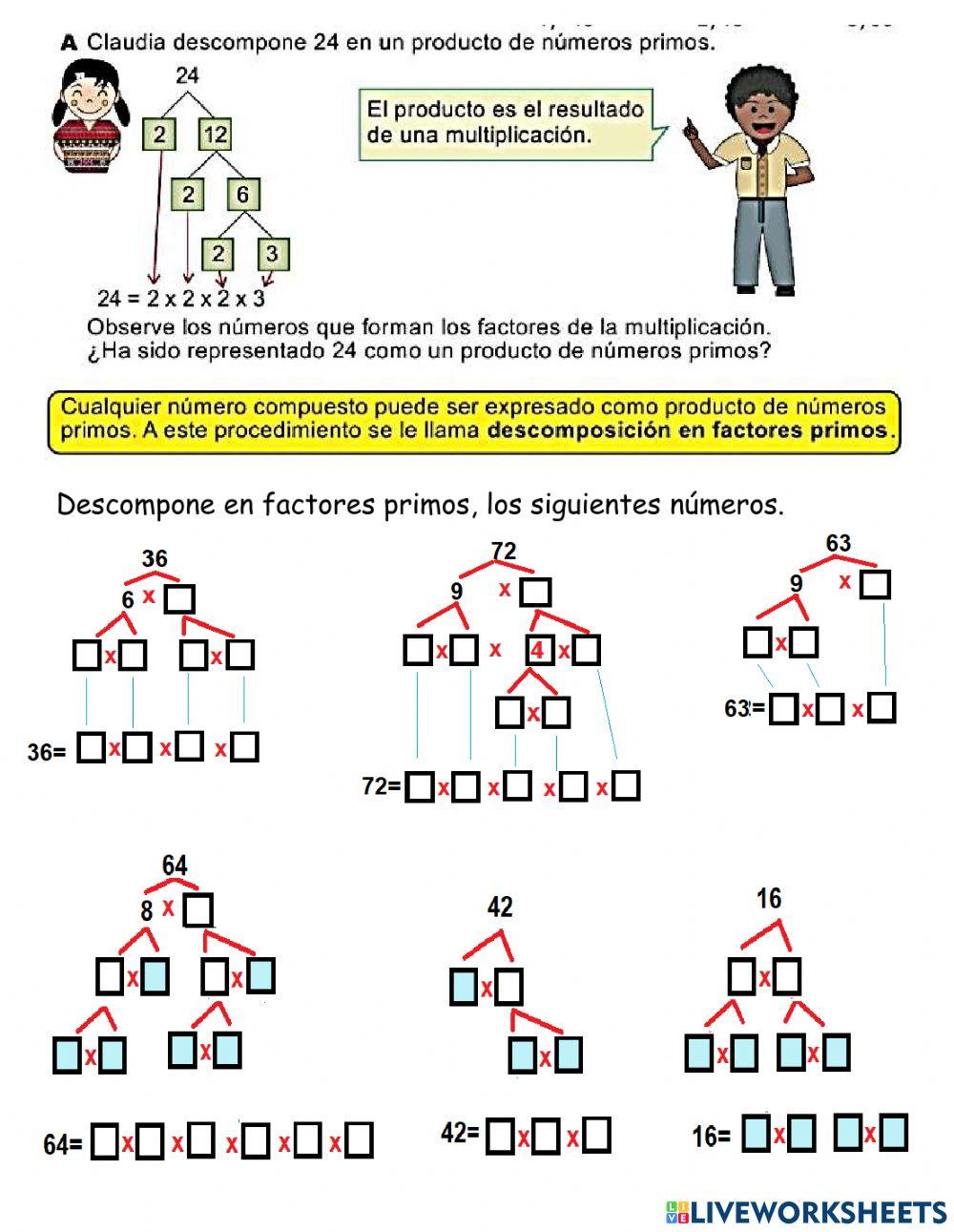 Descomposición en factores primos