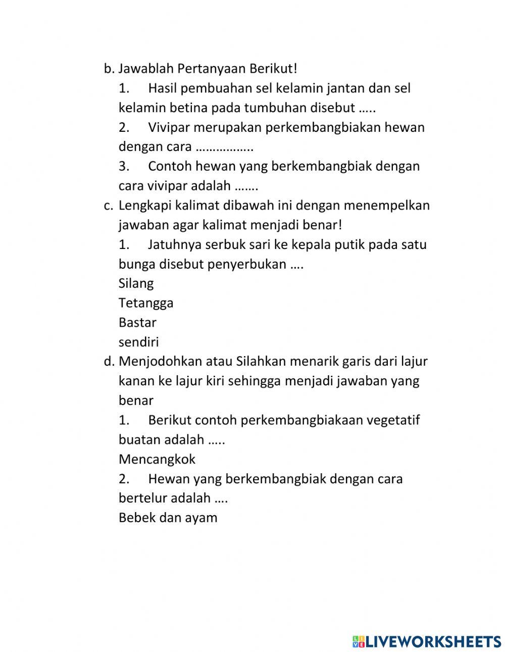 LKPD Tema 1 Sub Tema 1