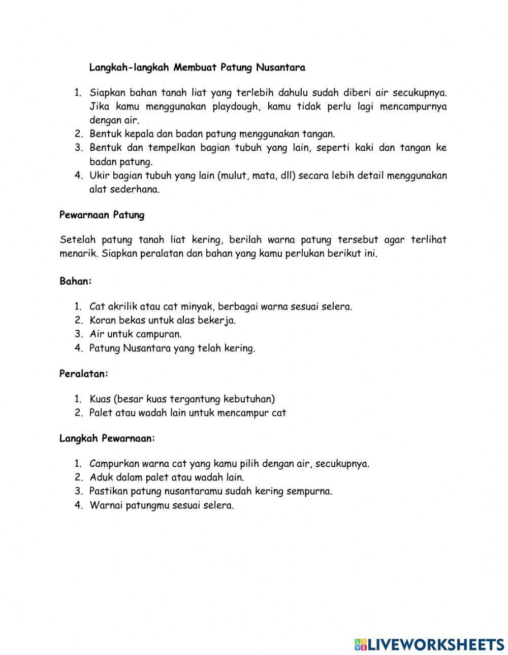 Materi Patung Nusantara