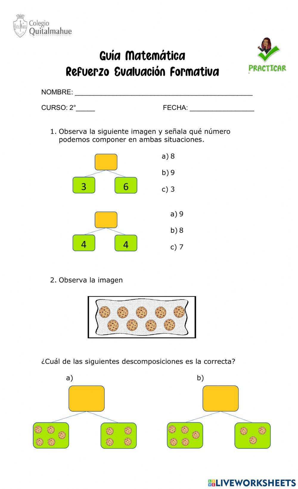 Refuerzo para Evaluación 2° Básico