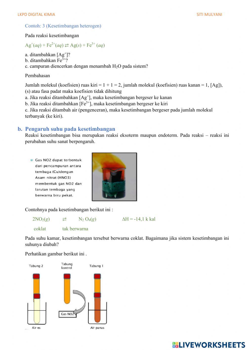 Pergeseran Kesetimbangan