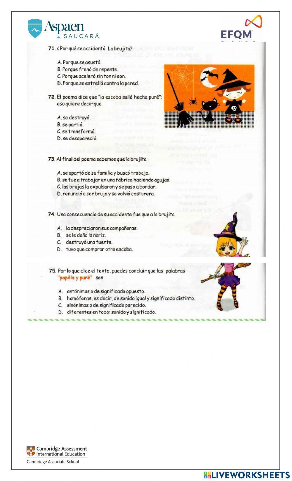 Guia 43 comprensión de lectura 3A