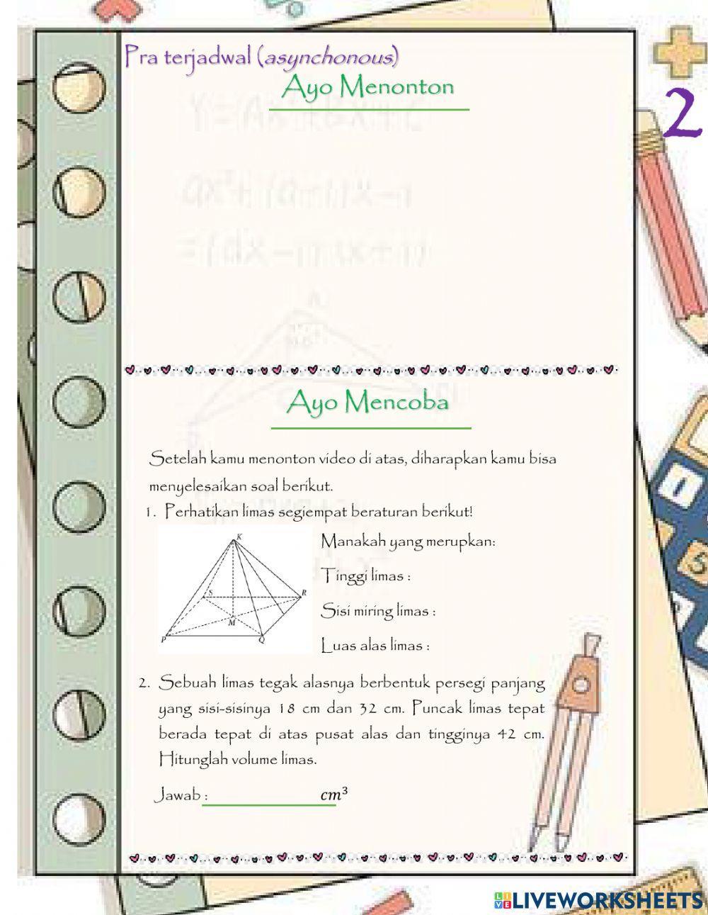 Bangun Ruang Sisi Datar-Limas