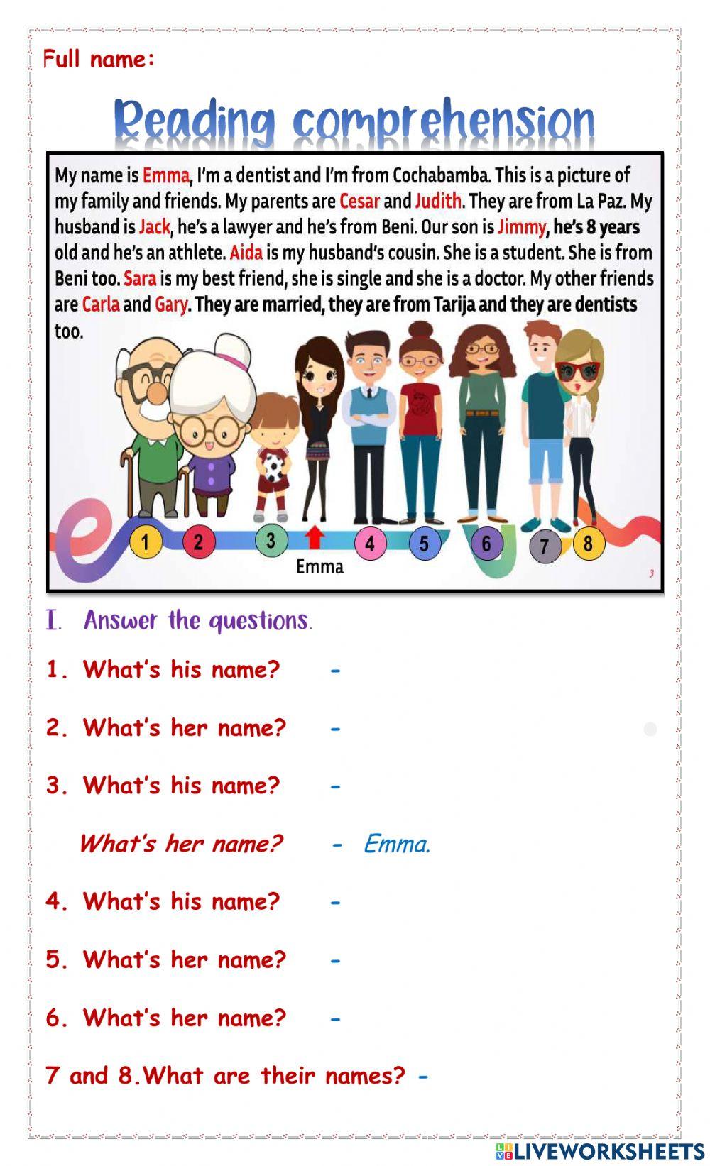 Reading comprehension