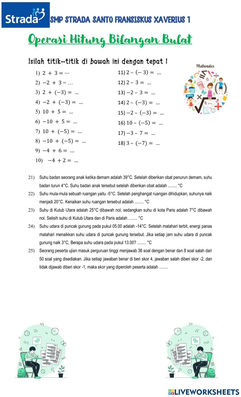 Operasi Bilangan Bulat
