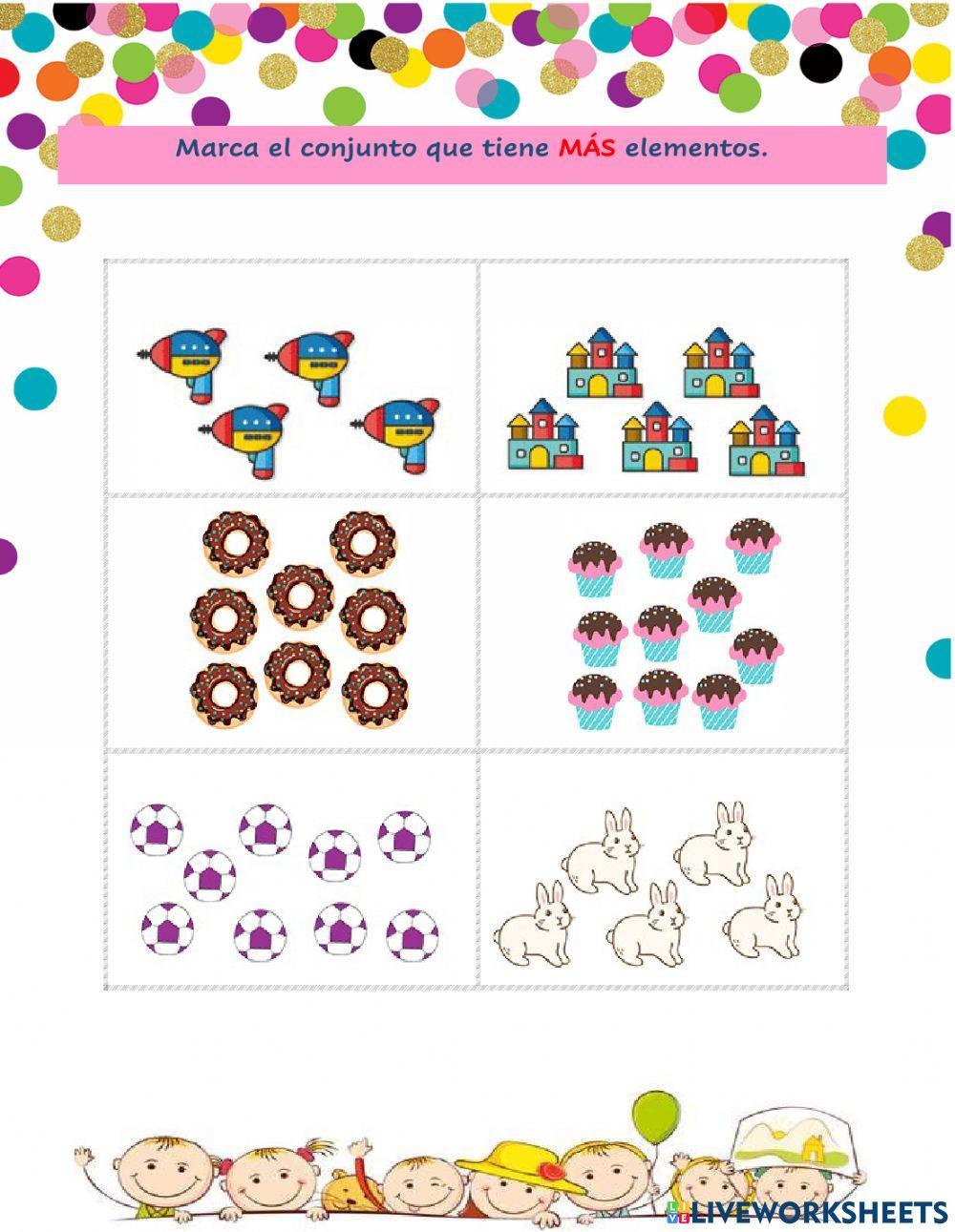 Más, menos, igual cantidad