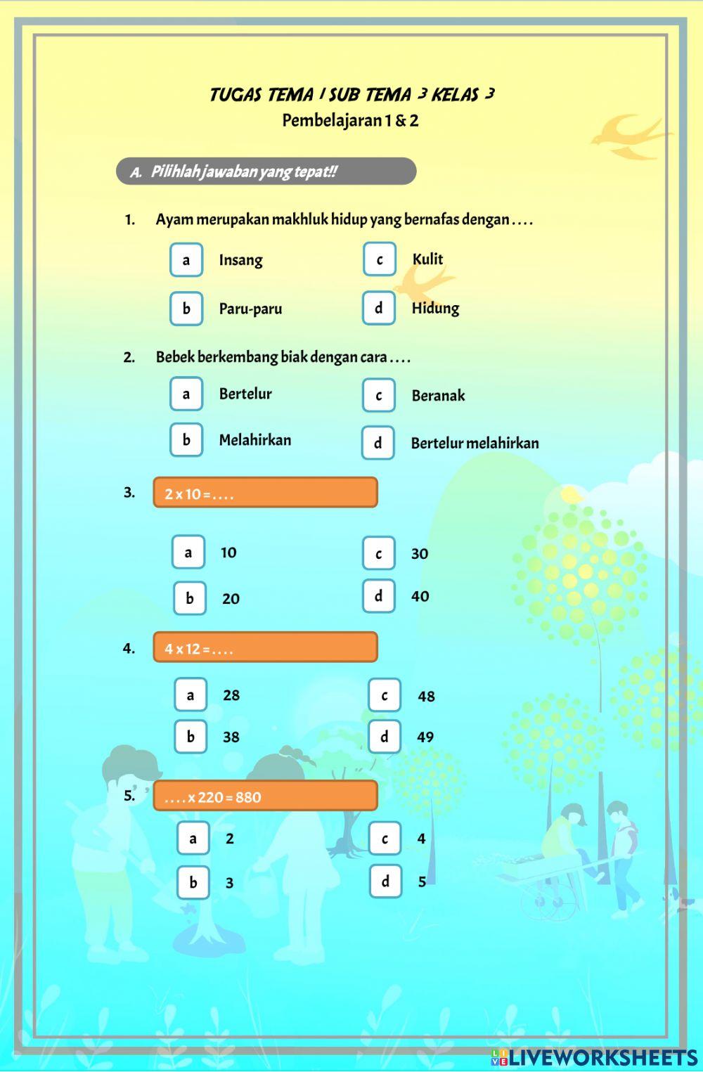 Subtema 3 Pembelajaran 1 & 2