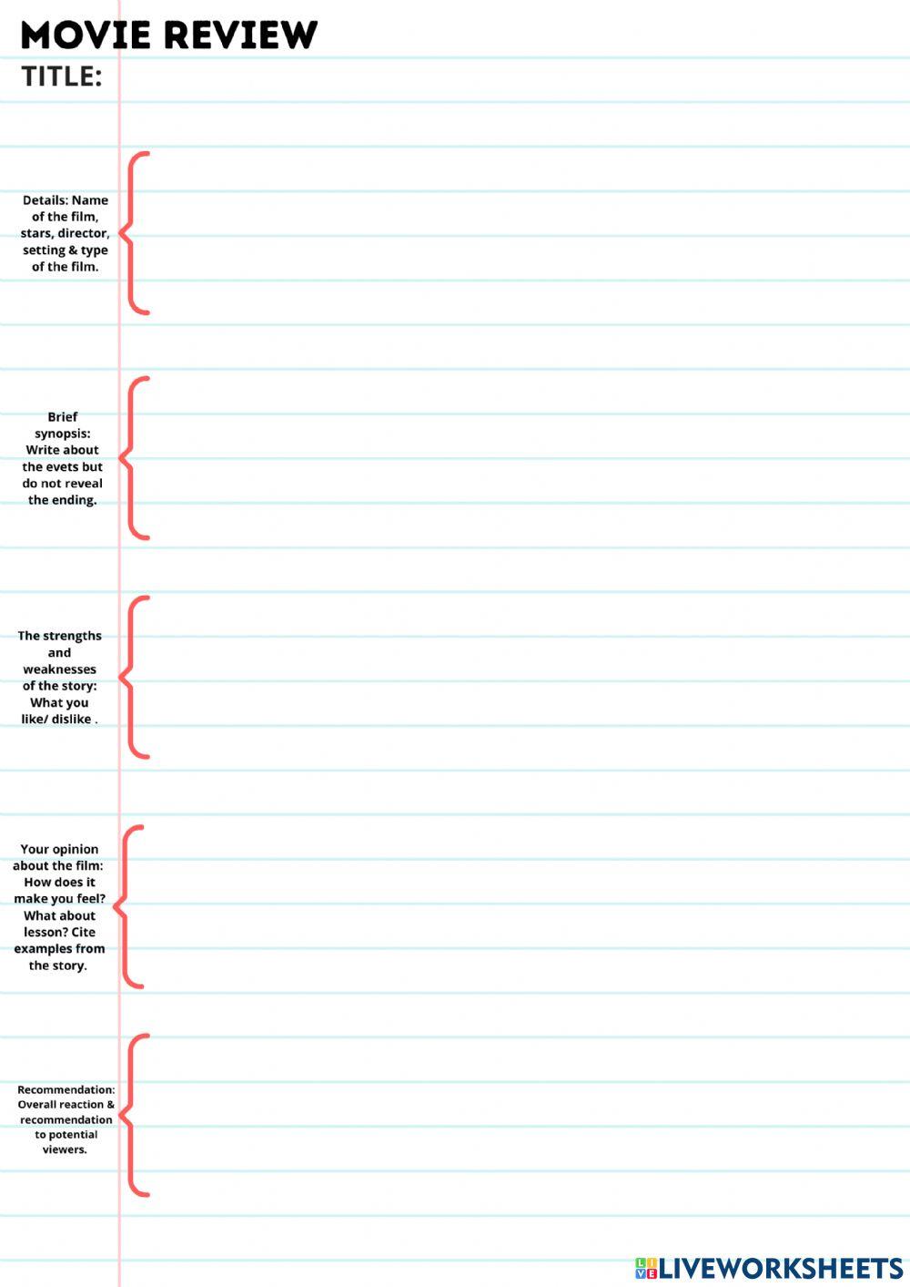 Movie review (templet)