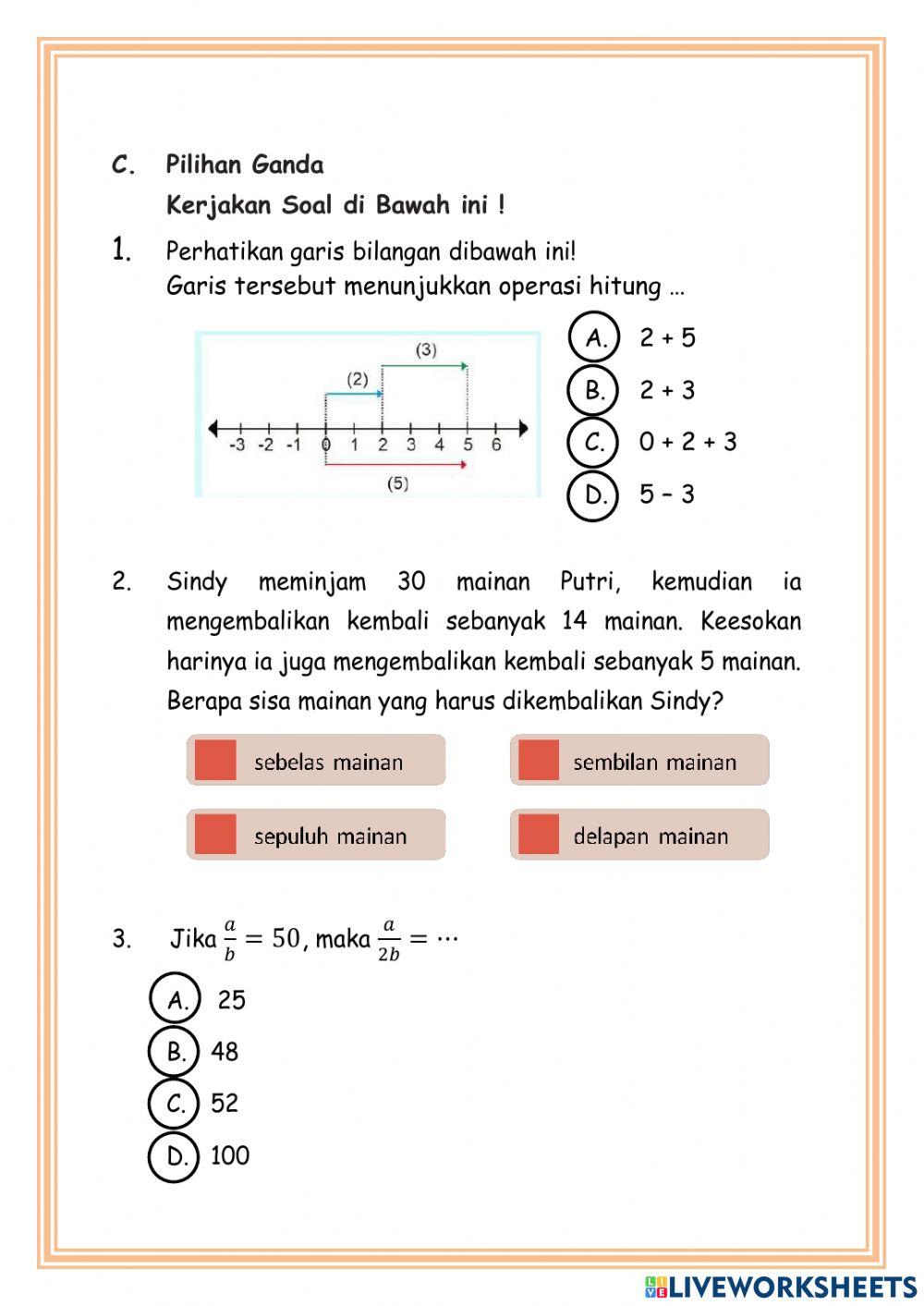 Operasi Hitung Bilangan Bulat