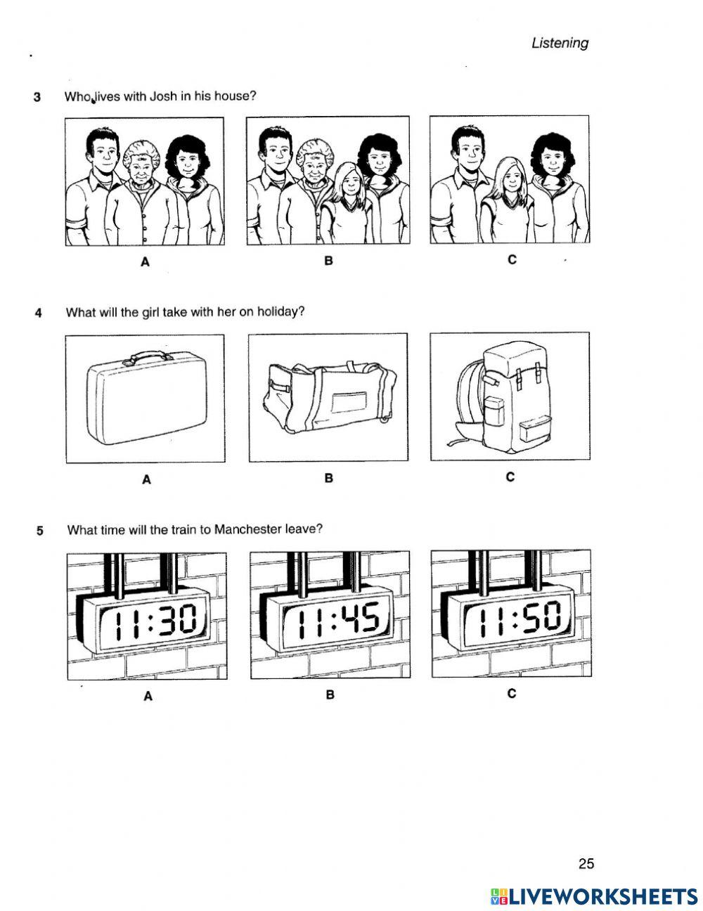 Pre-5-Listening quiz 1
