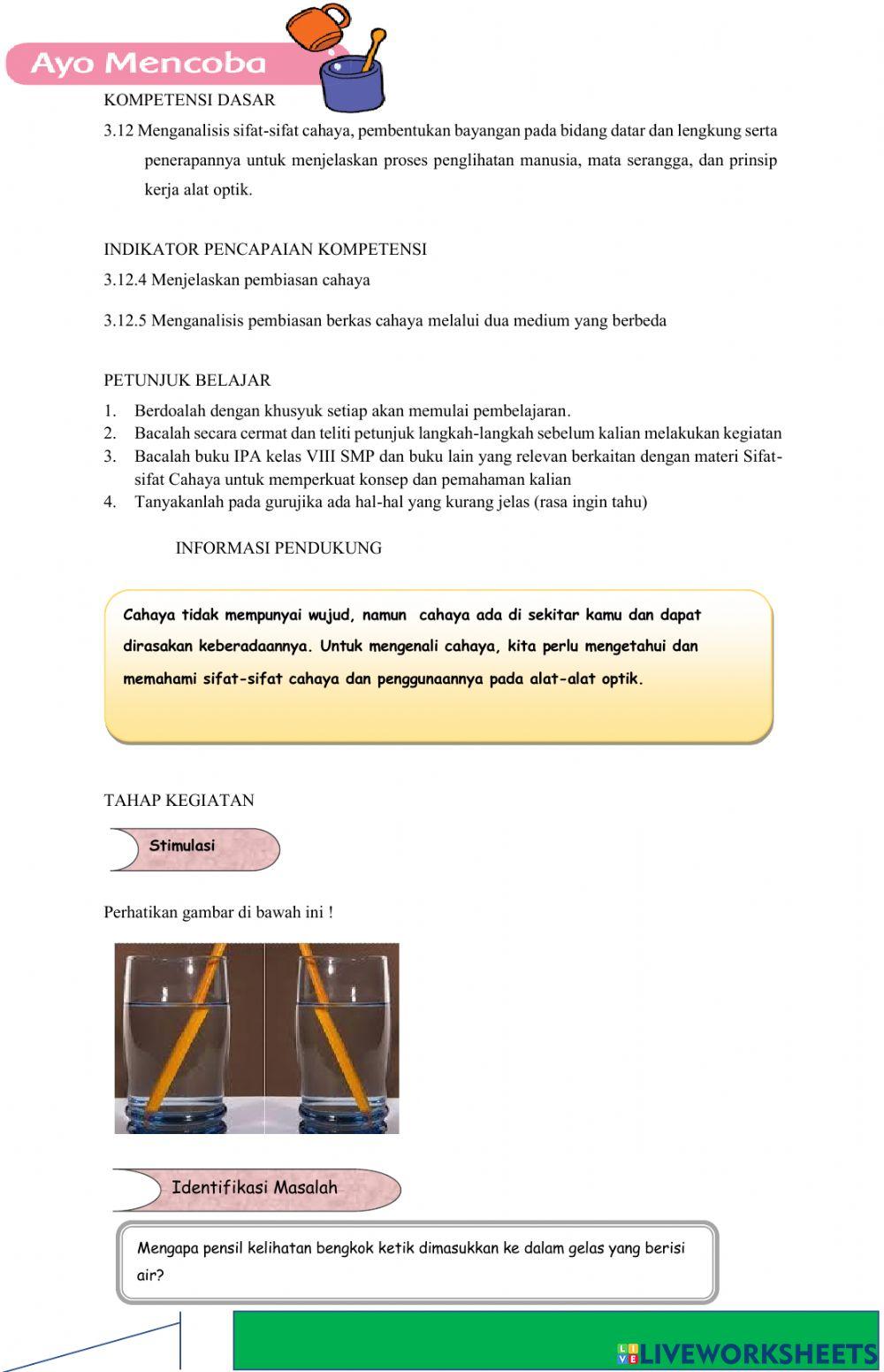 Lkpd pembiasan cahaya