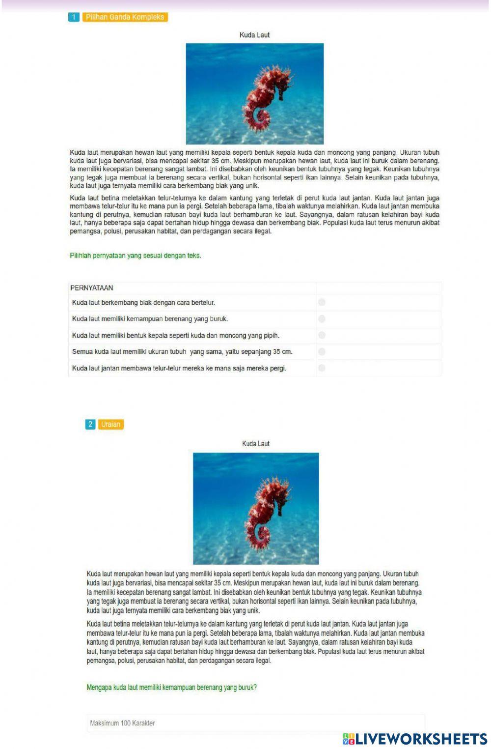 Latihan Soal AKM Literasi Informasi 1