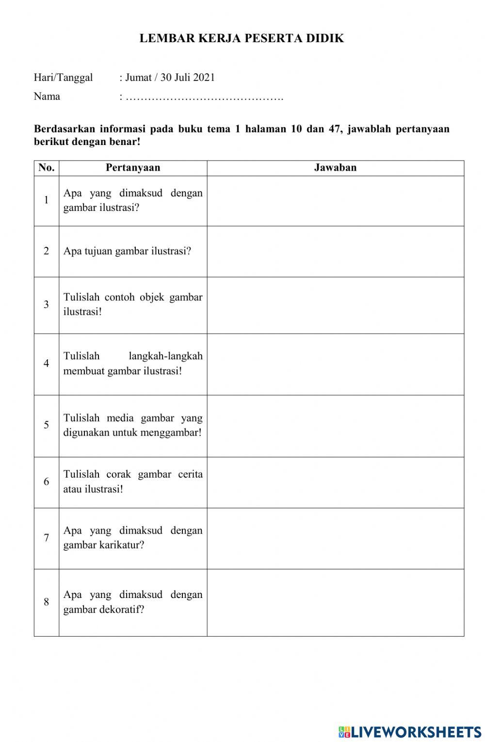 LKPD tanggal 30 juli 2021