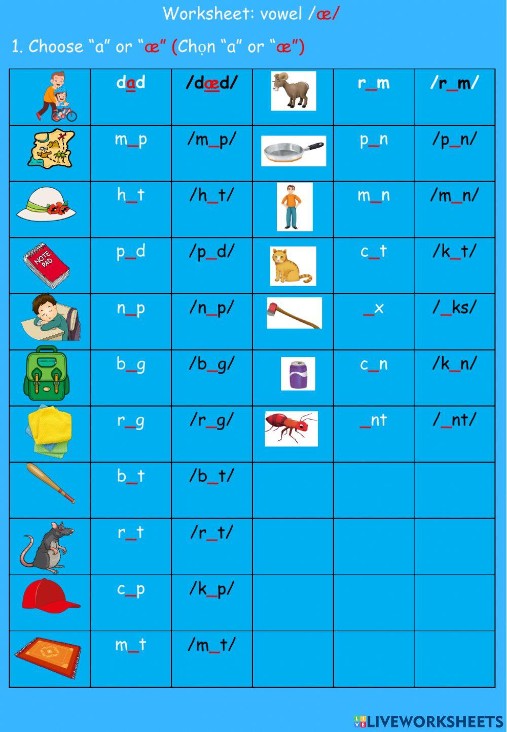 Vowel -æ- Vowel -æ-
