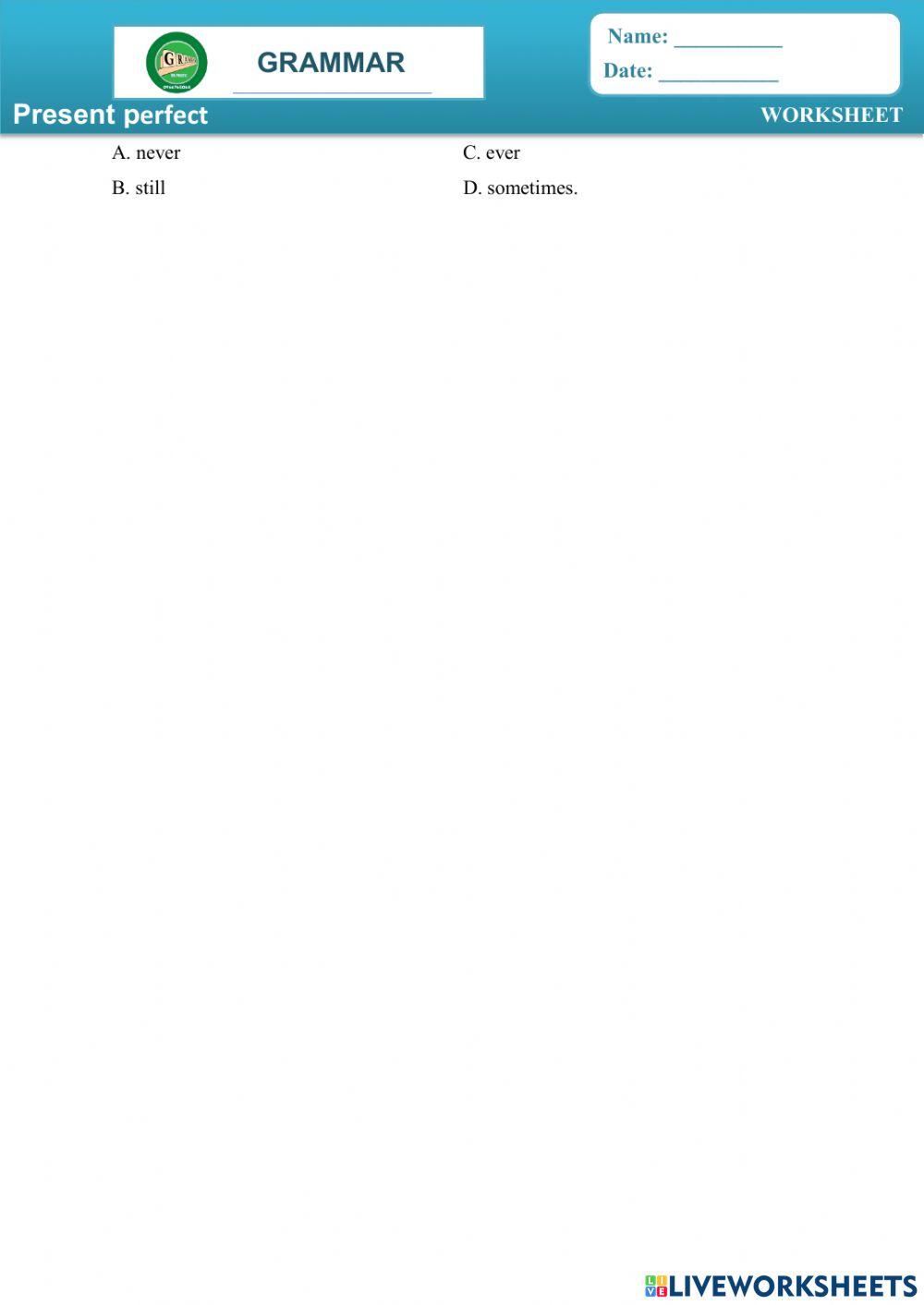 Quiz present perfect- past simple Ms Phuong