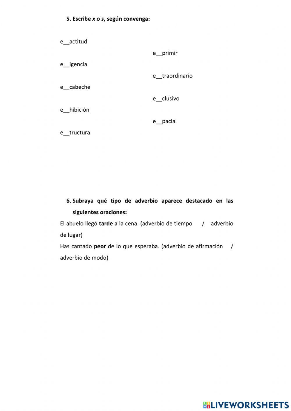 Repaso castellano 1.7 Repaso castellano 1.7