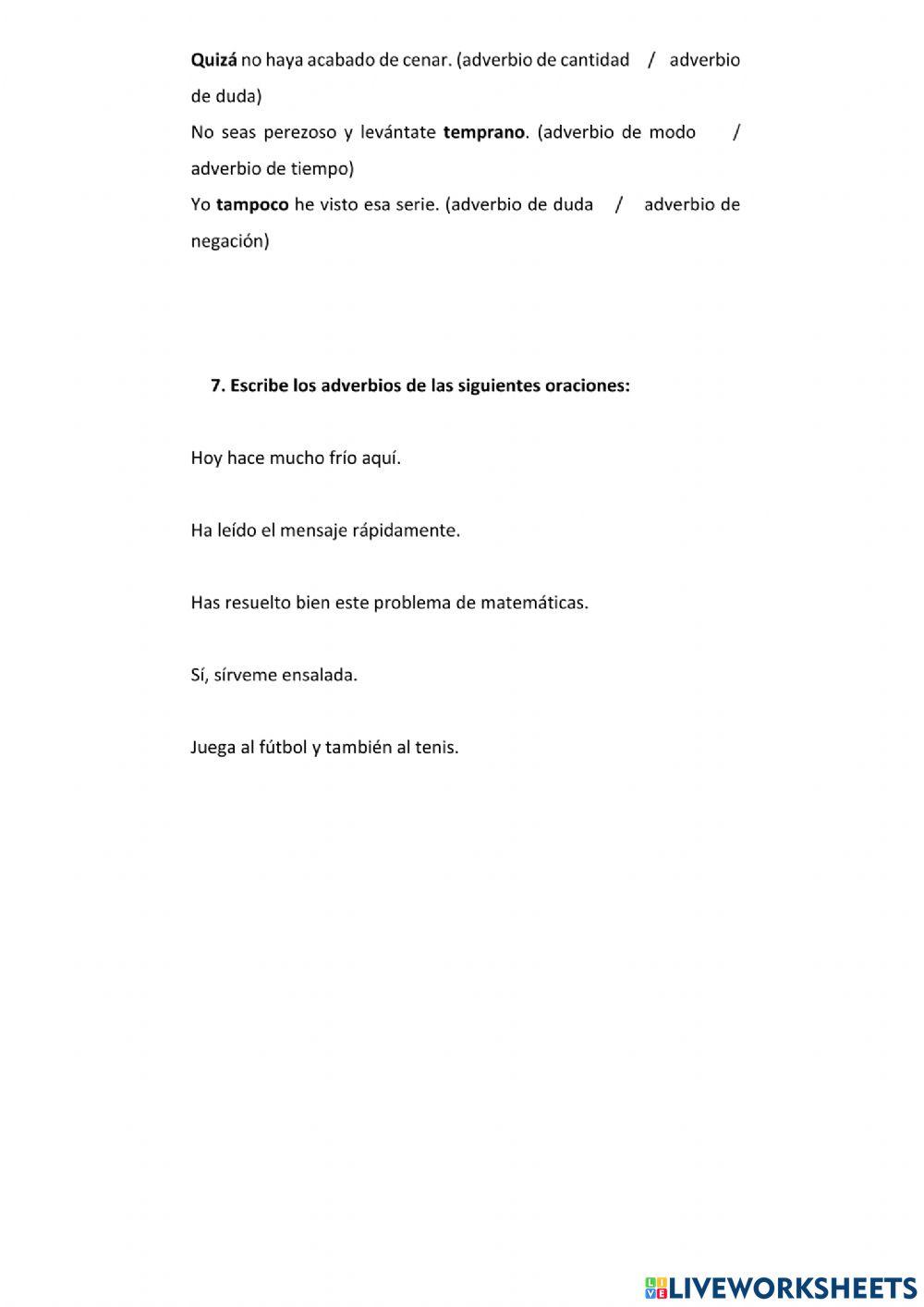 Repaso castellano 1.7 Repaso castellano 1.7