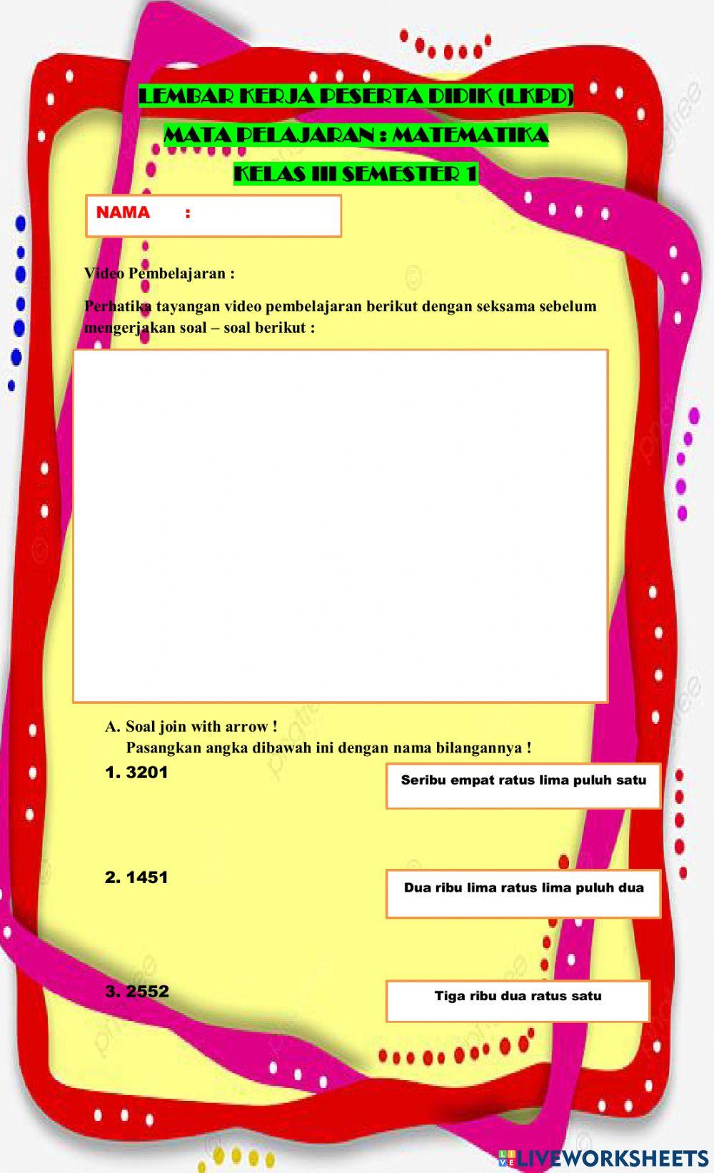 Mengenal Bilangan dan Penjumlahan